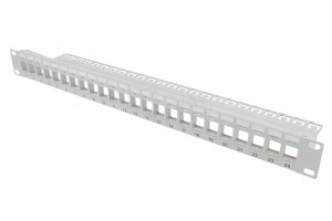19" KEYSTONE 24-PORT CONNECTION PANEL, GREY