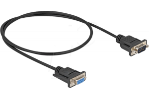 RS-232, plug/socket, slim, 0.5 m