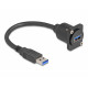 USB cable, Type-A male / female, D-type 20cm