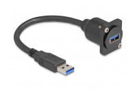 USB cable, Type-A male / female, D-type 20cm