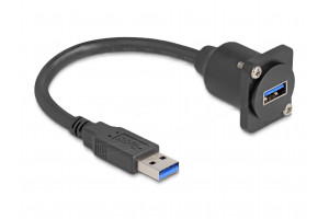 USB cable, Type-A male / female, D-type 20cm