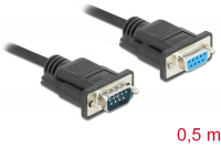 RS-232, plug/socket, slim, 0.5 m