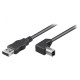 USB 2.0 CABLE A MALE / B MALE Angle 1m