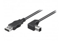 USB 2.0 CABLE A MALE / B MALE Angle 1m