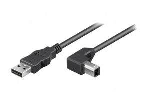 USB 2.0 CABLE A MALE / B MALE Angle 1m