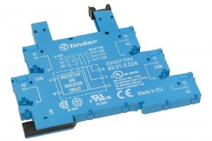 RELAY SOCKET DIN-RAIL 6A