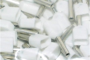 WIRE END FERRULE 2x0,5mm2 WHITE 100pcs