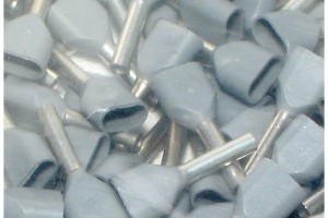 WIRE END FERRULE 2x0,75mm2 GRAY 100pcs