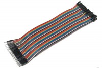 JUMPER WIRE MALE/FEMALE MULTICOLOR FLAT CABLE 17cm 40pin