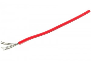 EQUIPMENT WIRE 0,22mm2 RED 1m