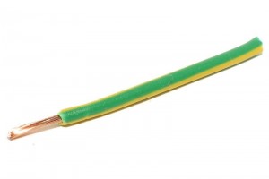 EQUIPMENT WIRE 1,00mm2 YELLOWGREEN 1m