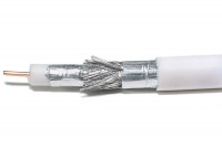 TV/RADIO ANTENNA CABLE 75ohm Ø7,1mm WHITE 1m