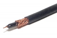 RF COAXIAL CABLE 75ohm RG-179 BLACK 1m