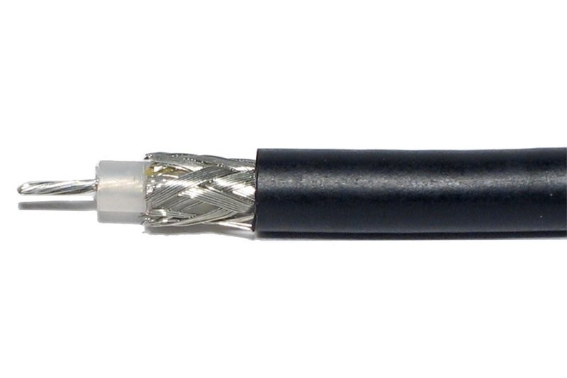 Rf Coaxial Cable 50ohm Rg 58 Black 1m Partco 