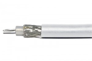 RF COAXIAL CABLE 50ohm RG-58 WHITE 1m