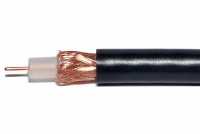 RF COAXIAL CABLE 75ohm RG-59 BLACK 1m