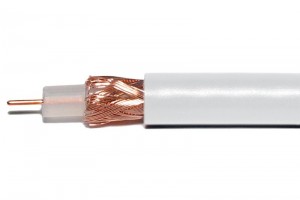 RF COAXIAL CABLE 75ohm RG-59 WHITE 1m