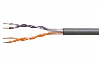 SOLID TWISTED PAIR CABLE CAT5 2x2 1m