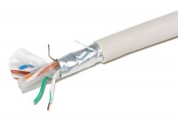 SOLID TWISTED PAIR CABLE CAT6 4x2 SHIELDED 1m