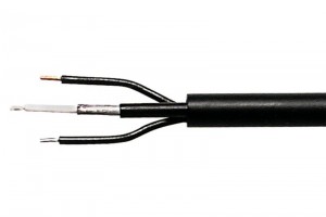 SURVEILLANCE CAMERA CABLE 75ohm+2x0,50mm2 1m