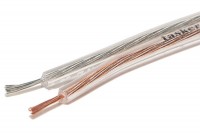 SPEAKER CABLE 2x 0,22mm2 TRANSPARENT (CU) 1m