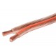 SPEAKER CABLE 2x 4,00mm2 TRANSPARENT (CU) 1m