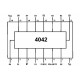 CMOS-LOGIC IC LATCH 4042 DIP16