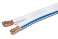 SPEAKER CABLE 2x 1,50mm2 WHITE (CCA) 1m