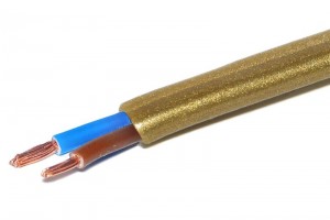 MAINS ELECTRIC CABLE 2x 0,75mm2 BRONCE 1m