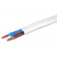 MAINS ELECTRIC CABLE 2x 0,75mm2 WHITE 1m