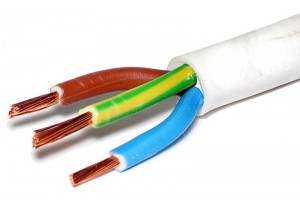 MAINS ELECTRIC CABLE 3x 1,00mm2 WHITE 1m