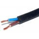 MAINS RUBBER CABLE 2x 1,00mm2 BLACK 1m