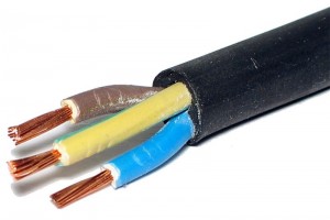 MAINS RUBBER CABLE 3x 1,50mm2 BLACK 1m