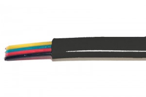 MODULAR CABLE 4-POLE BLACK 1m