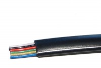 MODULAR CABLE 6-POLE BLACK 1m