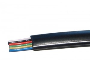 MODULAR CABLE 6-POLE BLACK 1m