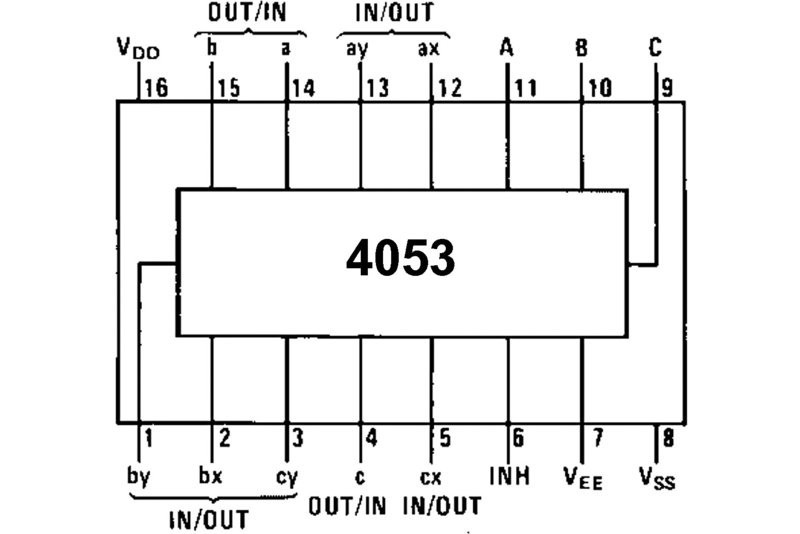 Cd4051 схема включения