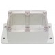 TRANSPARENT WALL-MOUNT PLASTIC ENCLOSURE IP65 65x120x80mm