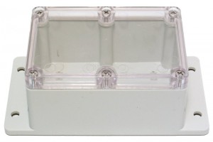 TRANSPARENT WALL-MOUNT PLASTIC ENCLOSURE IP65 65x120x80mm