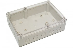 TRANSPARENT PLASTIC ENCLOSURE IP65 56x180x125mm