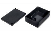 BLACK PLASTIC BOX 25x50x72mm
