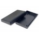 BLACK PLASTIC BOX ROUND EDGES 29x70x123mm