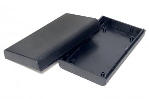 BLACK PLASTIC BOX ROUND EDGES 29x70x123mm