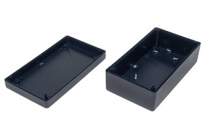 BLACK PLASTIC BOX 45x70x125mm
