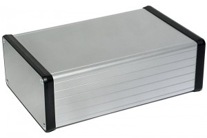 CLEAR ANODIZED ALUMINUM ENCLOSURE 53x103x160mm