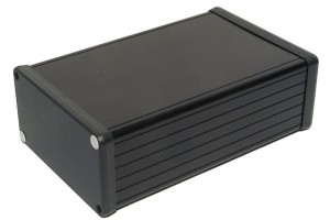 BLACK ANODIZED ALUMINUM ENCLOSURE 53x103x160mm