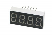 GREEN QUAD 7-SEGMENT LED DISPLAY 30x14 mm COMMON ANODE