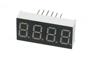 GREEN QUAD 7-SEGMENT LED DISPLAY 30x14 mm COMMON ANODE