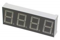 RED QUAD 7-SEGMENT LED DISPLAY 50x19 mm COMMON ANODE