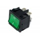 ROCKER SWITCH 2-POLE ON/OFF 6A 250VAC with green light